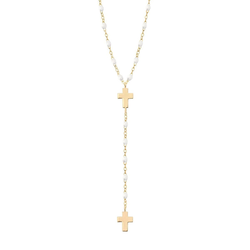 Gigi Clozeau 18K Cross Rosary Necklace