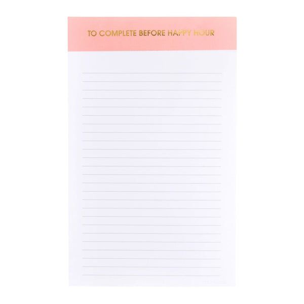 Chez Gagne To Complete Before Happy Hour Notepad