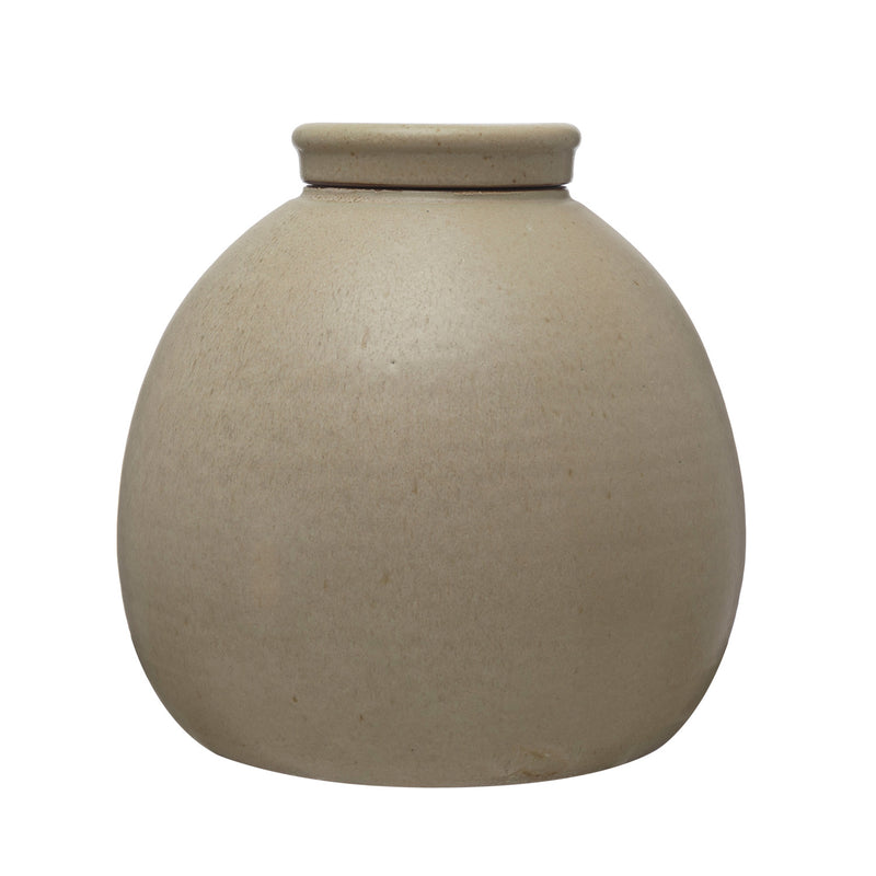 Decorative Stoneware Ginger Jar