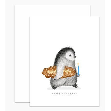 Dear Hancock Penguin with Challah bread