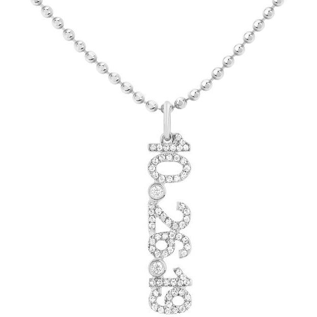 Personalize It EF Collection Diamond Custom Date Charm Necklace