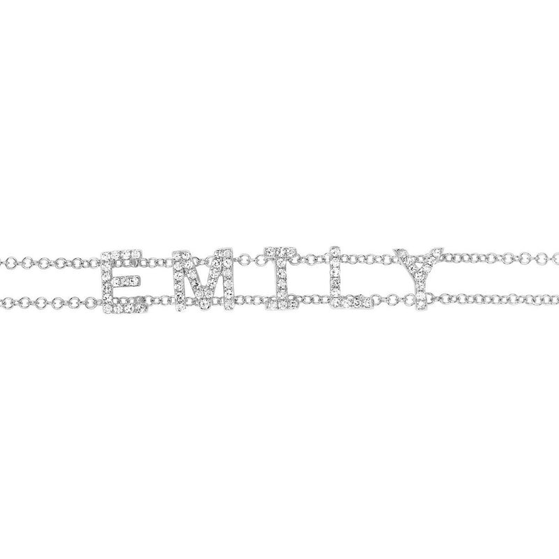 Personalize It EF Collection Diamond Custom Name Bracelet