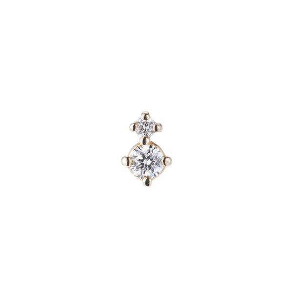 Jennie Kwon Designs Diamond Duo Stud (SINGLE)