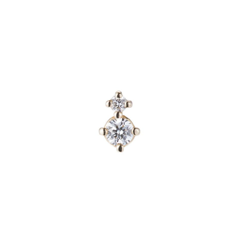 Jennie Kwon Designs Diamond Duo Stud (SINGLE)