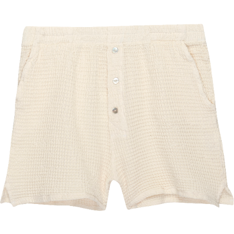 Donni Waffle Henley Short In Creme