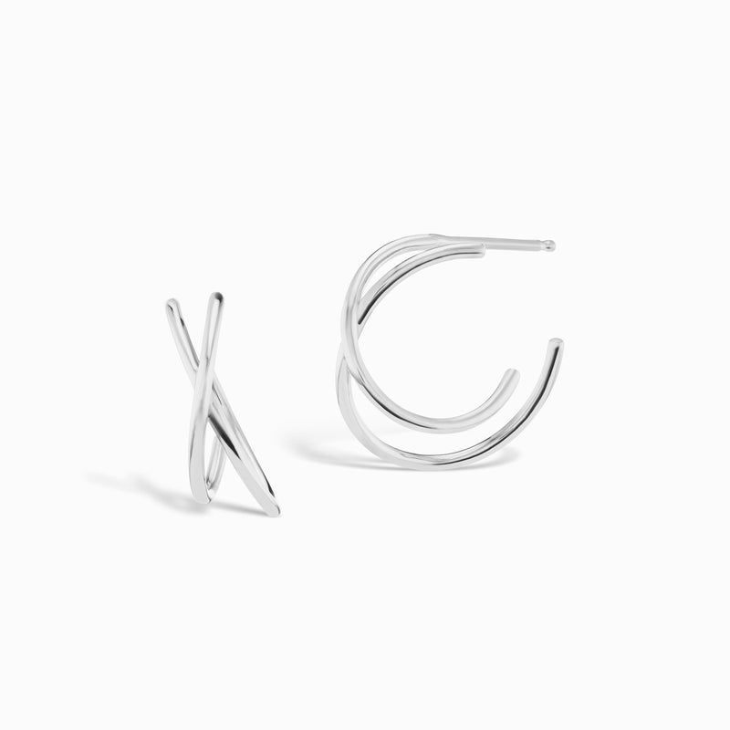 Sophie Ratner Small Crisscross Hoops