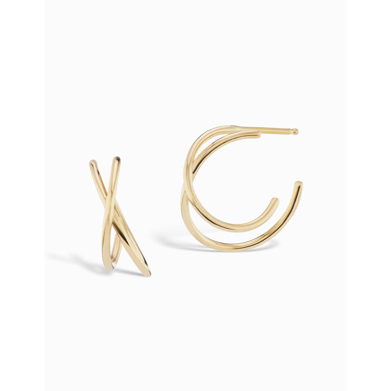 Sophie Ratner Small Crisscross Hoops