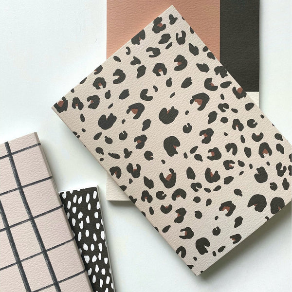 Kinshipped Cream Leopard Notebook