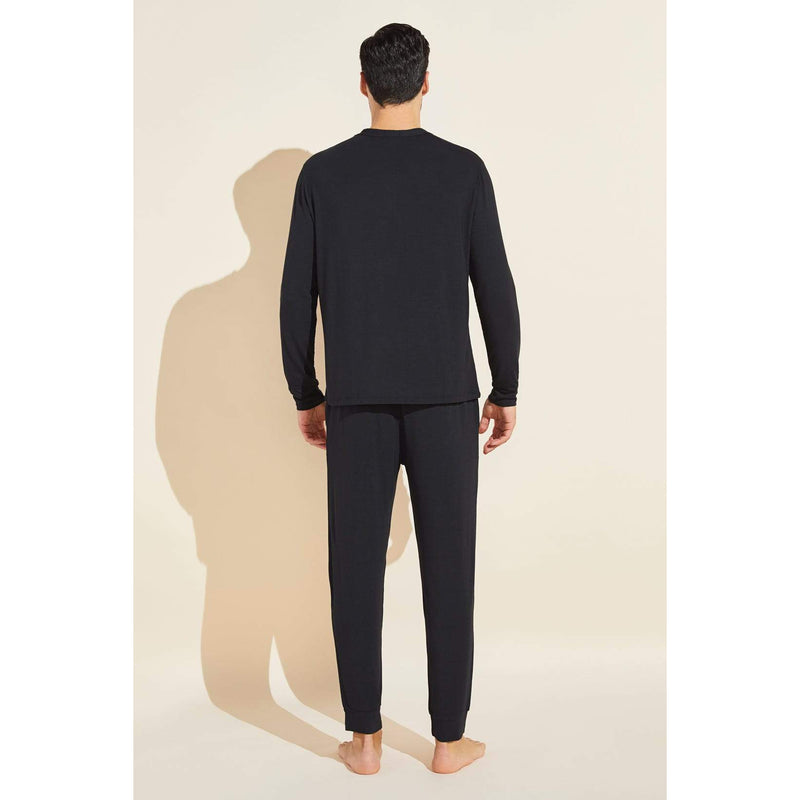 Eberjey Henry Men's Long PJ Set Black