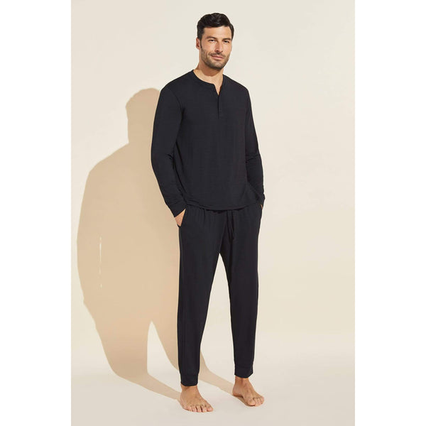 Eberjey Henry Men's Long PJ Set Black