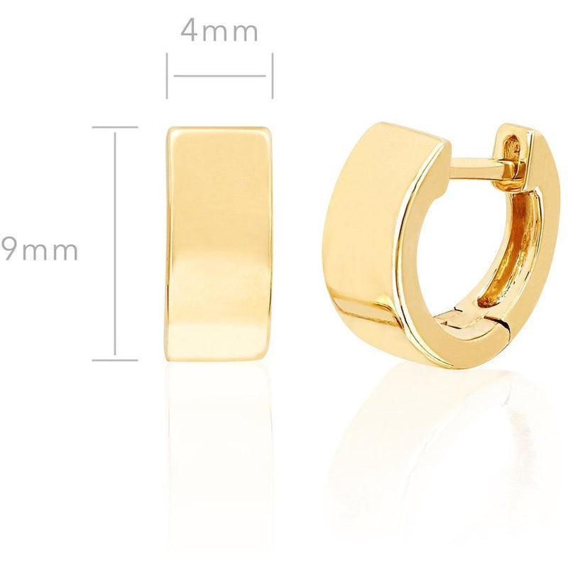 EF Collection Gold Jumbo Huggie Earring (SINGLE)