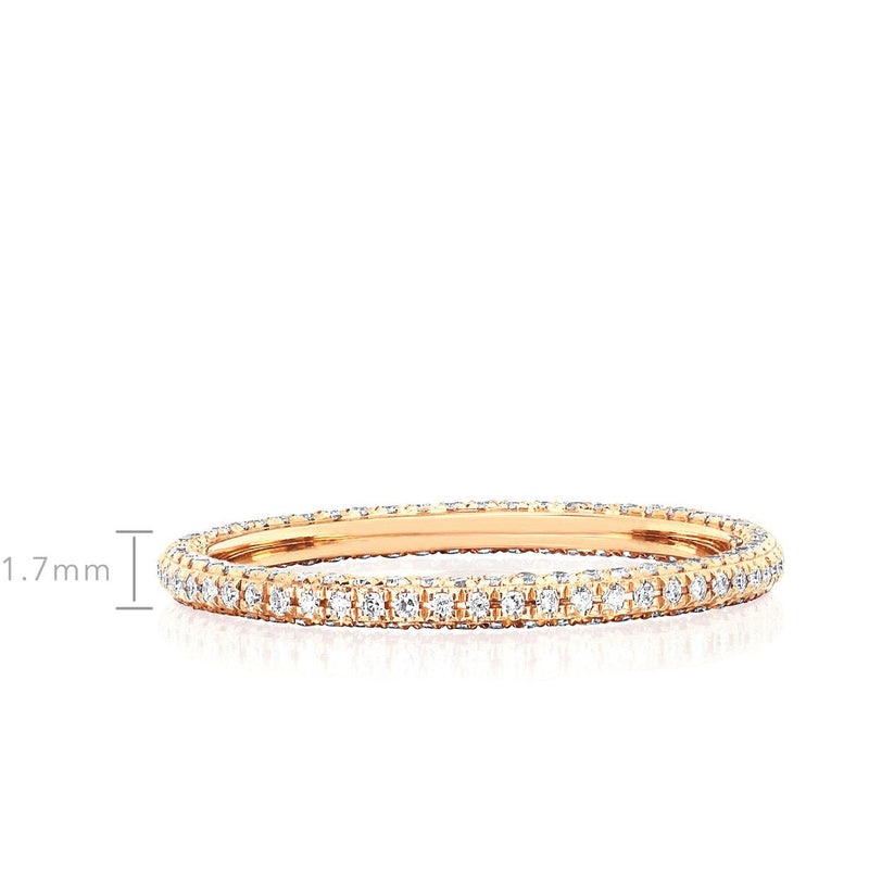 EF Collection 3 Sided Diamond Eternity Band