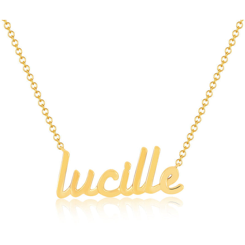 Personalize It Ef Collection Script Gold Custom Initial Necklace