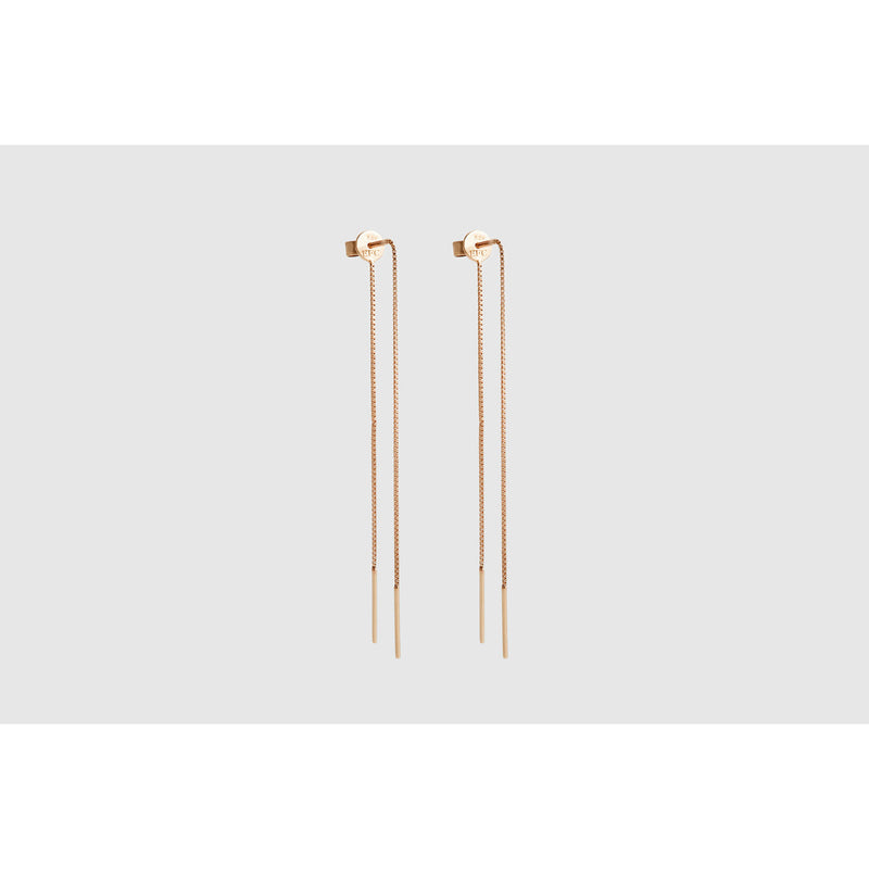 EF Collection 5" Liquid Gold Threaded Stud Earring