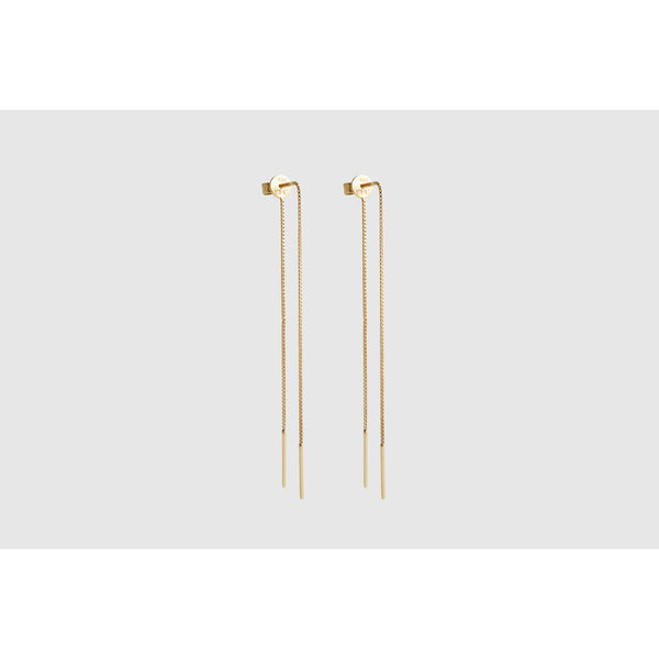 EF Collection 5" Liquid Gold Threaded Stud Earring