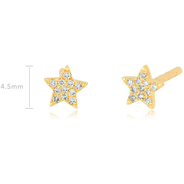 EF Collection Baby Diamond Star Stud Earring
