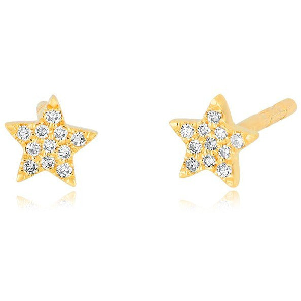 EF Collection Baby Diamond Star Stud Earring