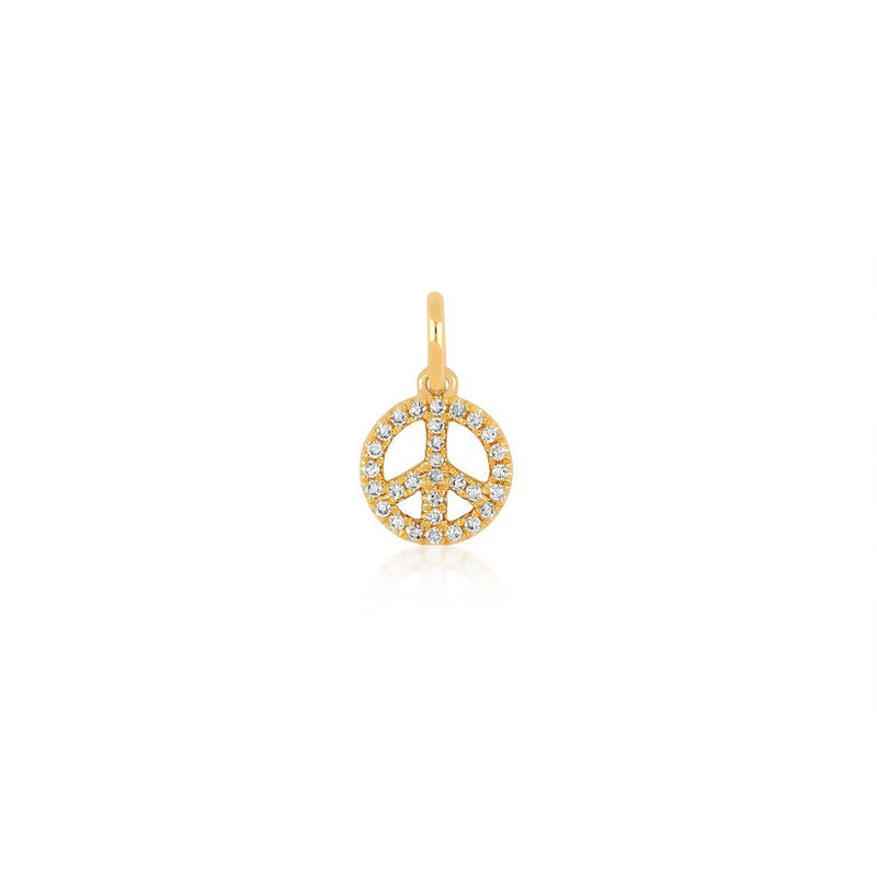 EF Collection Diamond Mini Peace Necklace Charm