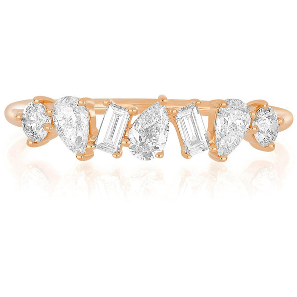 EF Collection Jumbo Multi Faceted Diamond Ring