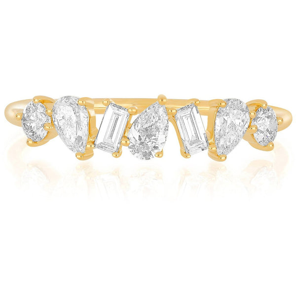 EF Collection Jumbo Multi Faceted Diamond Ring