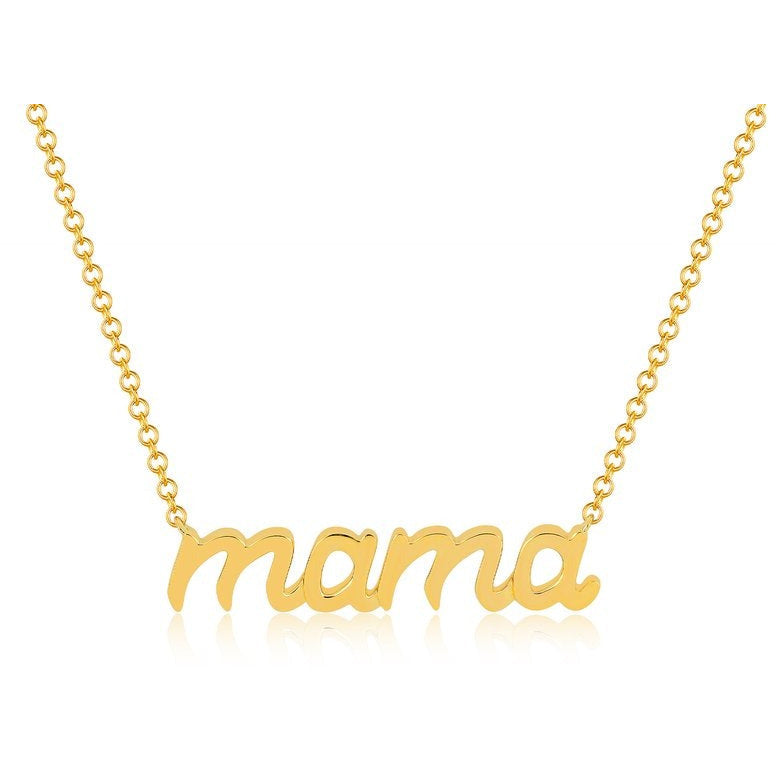 EF Collection Script Gold Mama Necklace