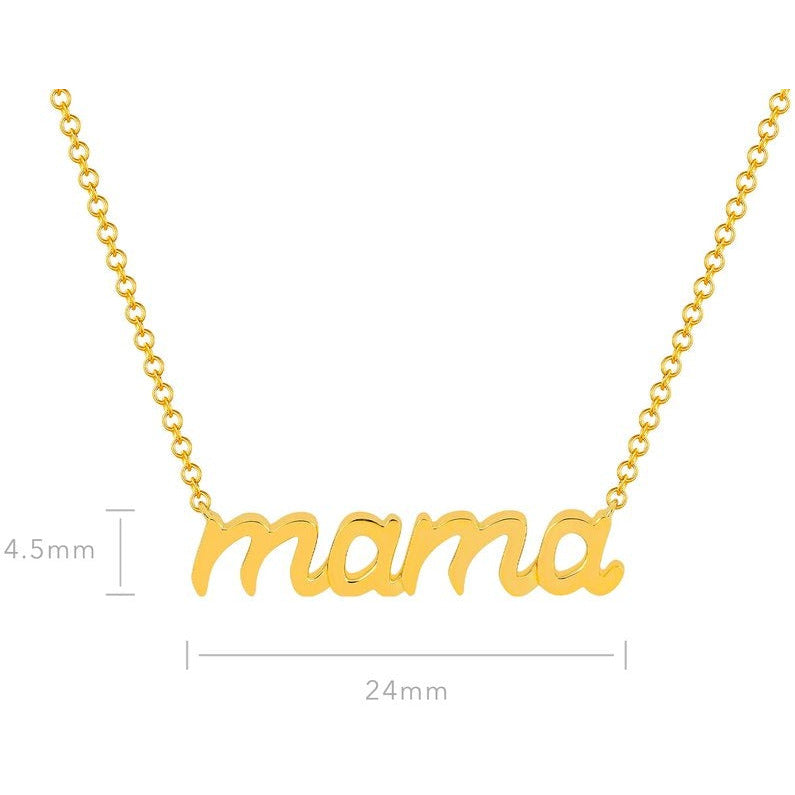 EF Collection Script Gold Mama Necklace