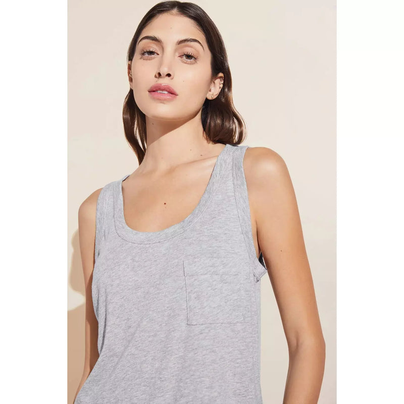 Eberjey Aloe Infused Cotton Tank Heather Grey