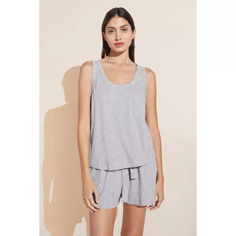 Eberjey Aloe Infused Cotton Tank Heather Grey