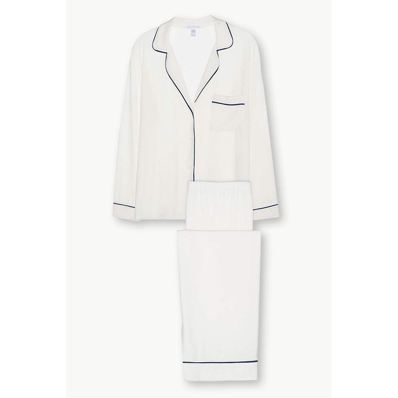 Eberjey Gisele Long PJ Set Ivory/Navy