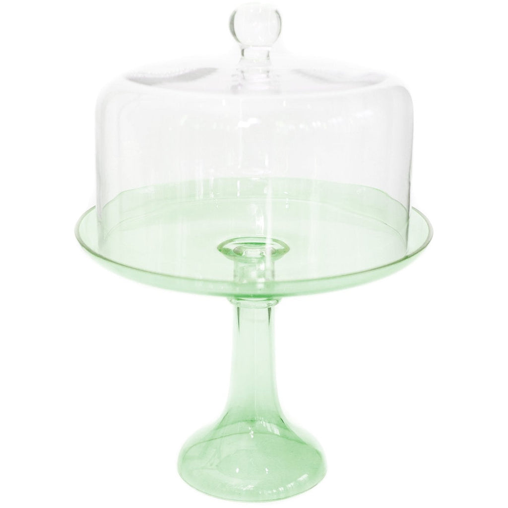 Estelle Colored Glass Cake Stand Dome