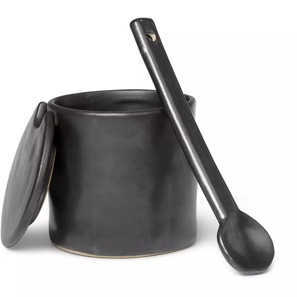 Ferm Flow Jar with spoon - Black