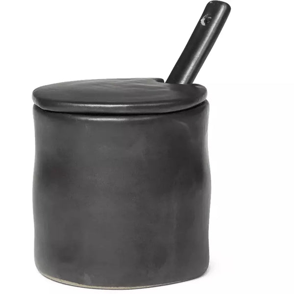 Ferm Flow Jar with spoon - Black