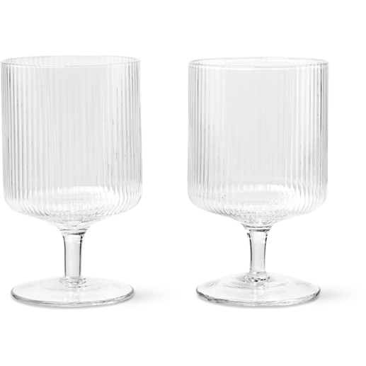 Ferm Ripple Wine Glasses - Clear