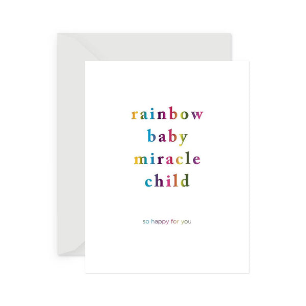 Smitten On Paper Rainbow Baby Card