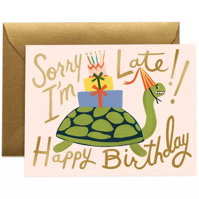 Rifle Paper Co. Turtle Belated Birthday Card