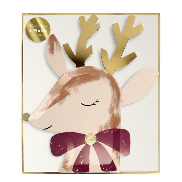Meri Meri Reindeer with Bow Plates