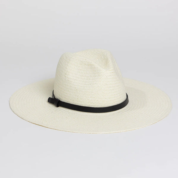 Hat Attack Harbor Packable Bleach/Black LTHR