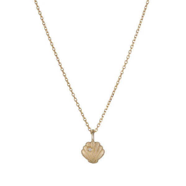 Jennie Kwon Designs Beaded Diamond Shell Necklace