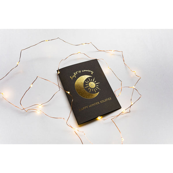 Lake Erie Design Happy Winter Solstice + Gold Foil