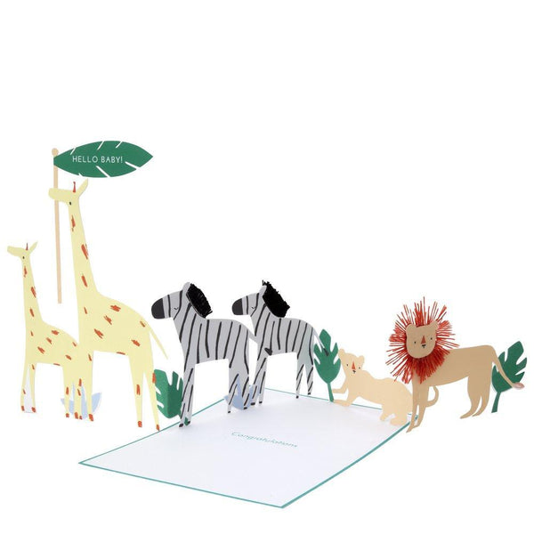 Meri Meri Safari Baby Concertina Card