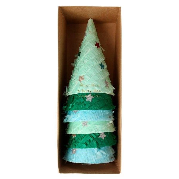 Meri Meri Fringed Christmas Tree Party Hats