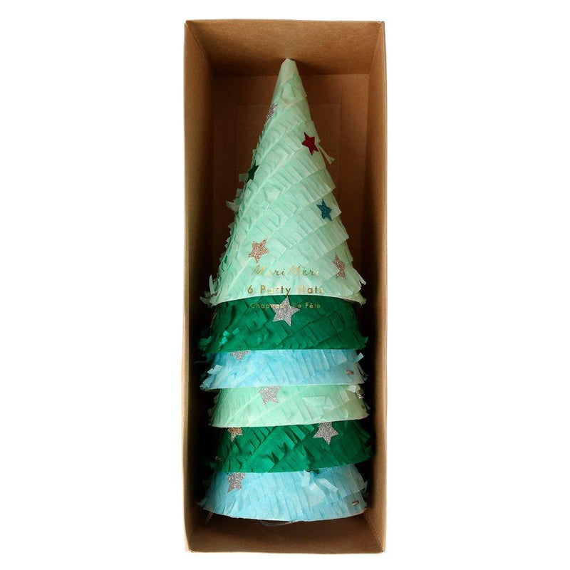 Meri Meri Fringed Christmas Tree Party Hats