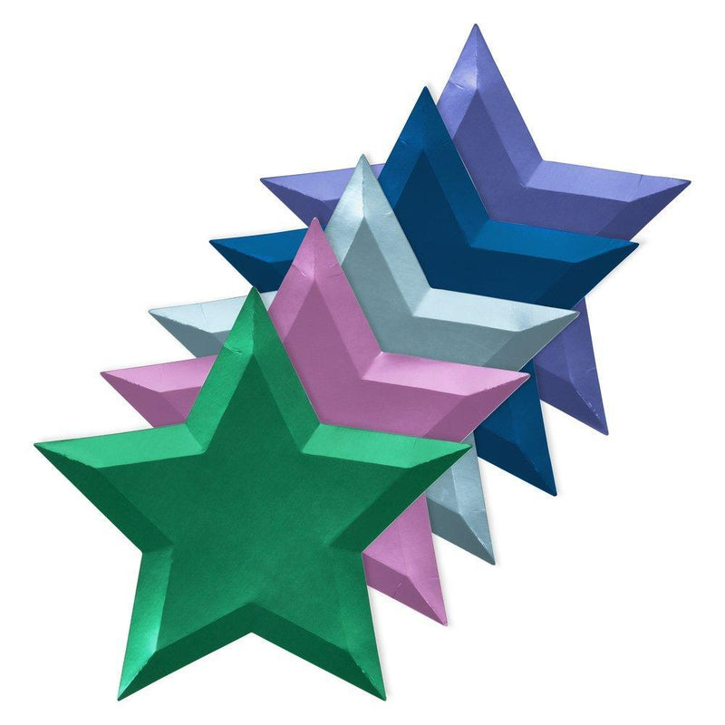 Meri Meri Metallic Foil Star Plates