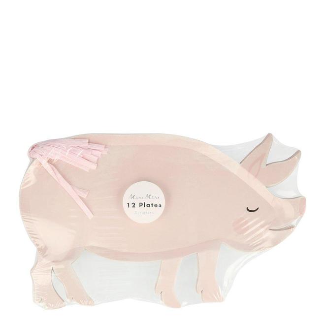 Meri Meri On the Farm Pig Plates