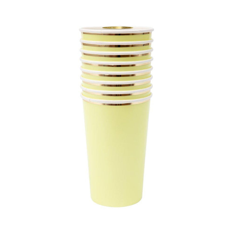Meri Meri Pale Yellow Highball Cups