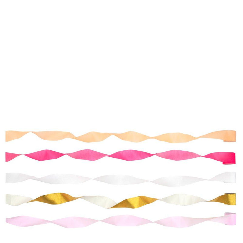 Meri Meri Pink Crepe Paper Streamers