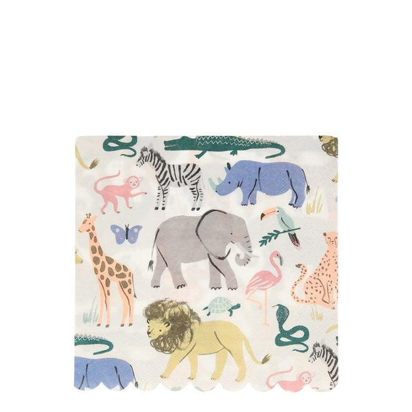 Meri Meri Safari Animals Large Napkins