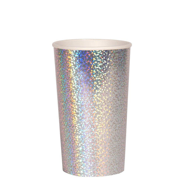 Meri Meri Silver Sparkle Highball Cups