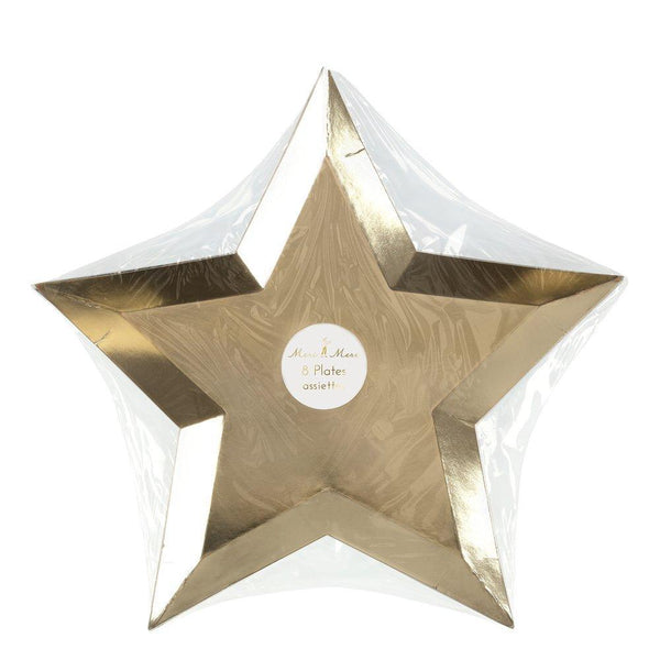 Meri Meri Star Gold Foil Plates