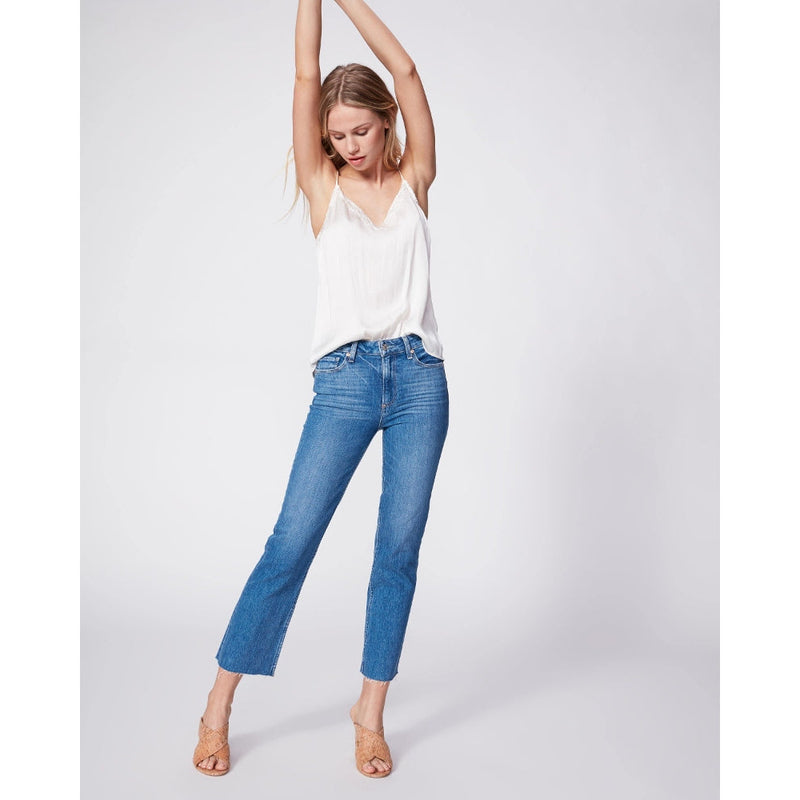 Paige Vintage Colette Crop Flare Raw Sonic Distressed
